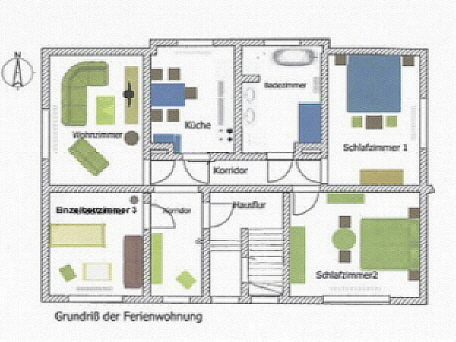 Grundriß der Ferienwohnung